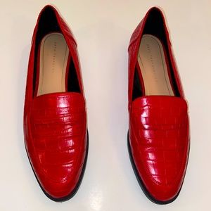 Zara Red Loafers